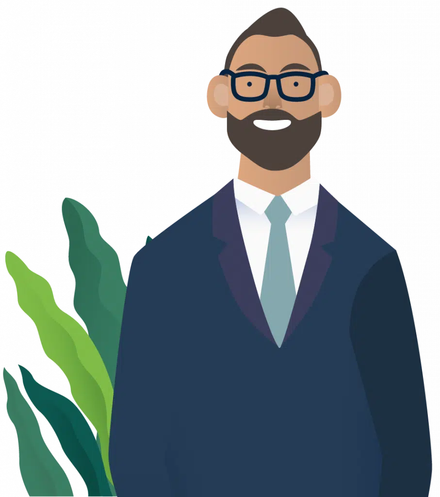 Professional person in a suit