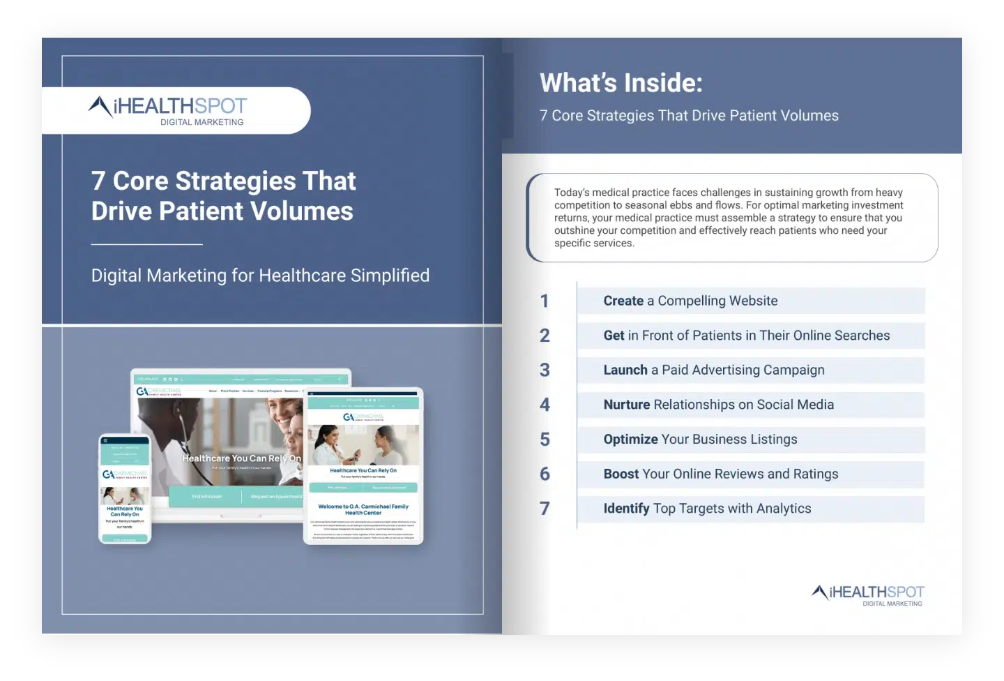 Healthcare, Medical, and Doctors Marketing Strategy Guide Cover Page