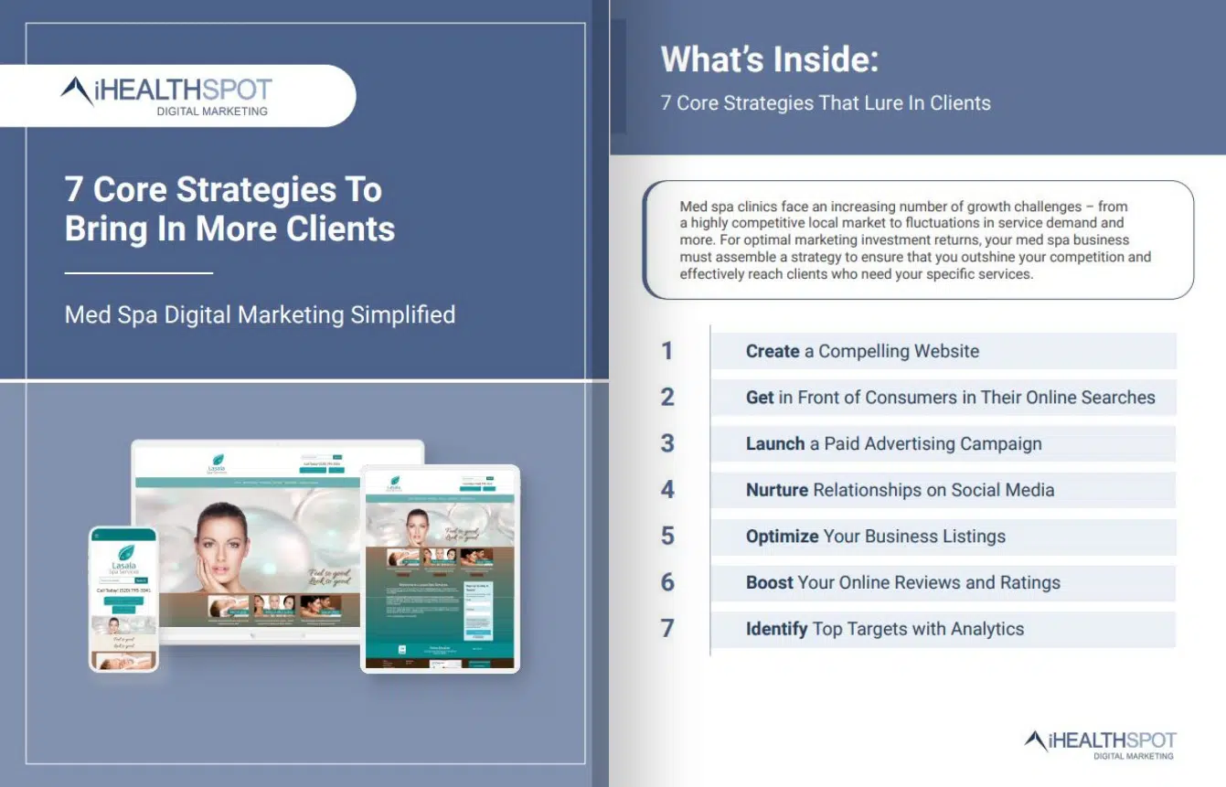 marketing for medical spas, strategy guide cover image