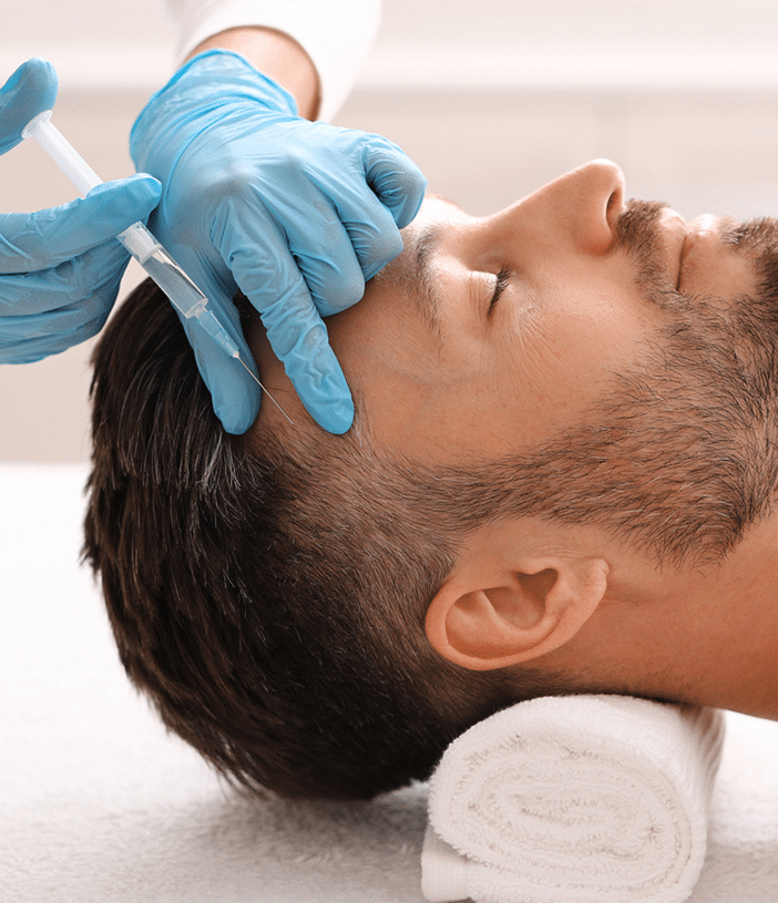 acell injections for hair growth in male patient