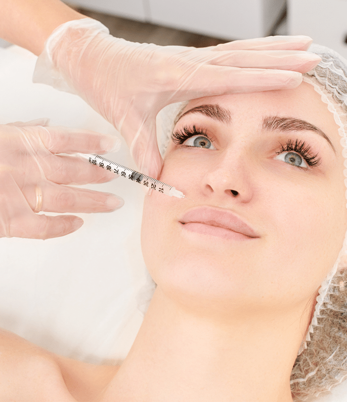 woman getting injected with Juvéderm dermal filler